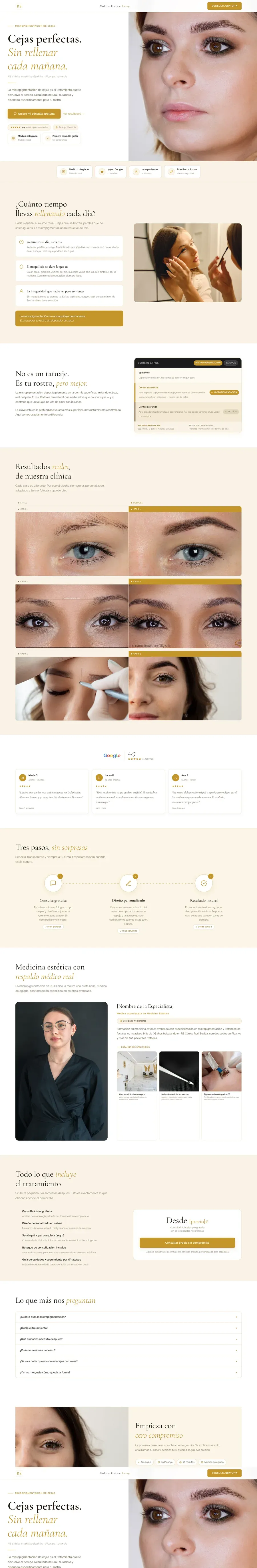 Captura de la web de RS Clínica Rosi Sevilla